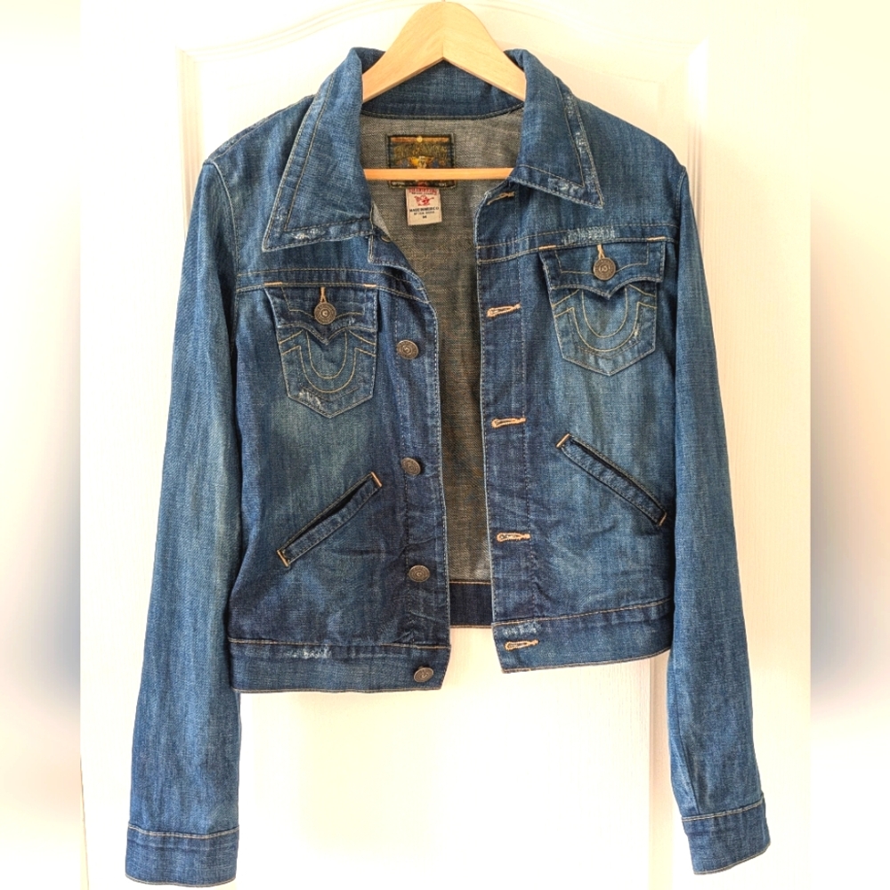 Vintage True Religion Denim Jacket Size medium.